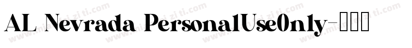 AL Nevrada PersonalUse0nly字体转换